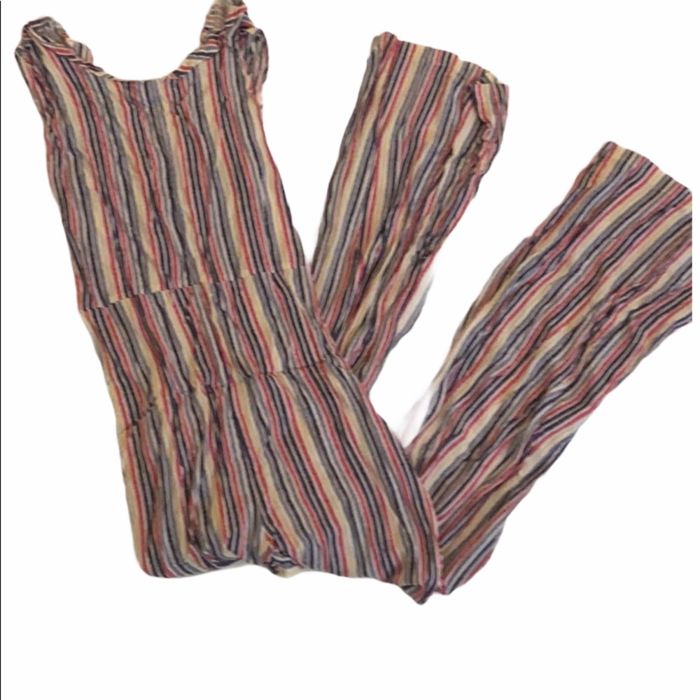 Jumpsuit with cinched-back & Tie